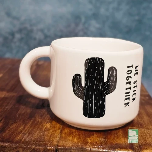 فنجان دستساز طرح کاکتوس (کد T018) 1 فنجان دستساز طرح کاکتوس (کد T018)